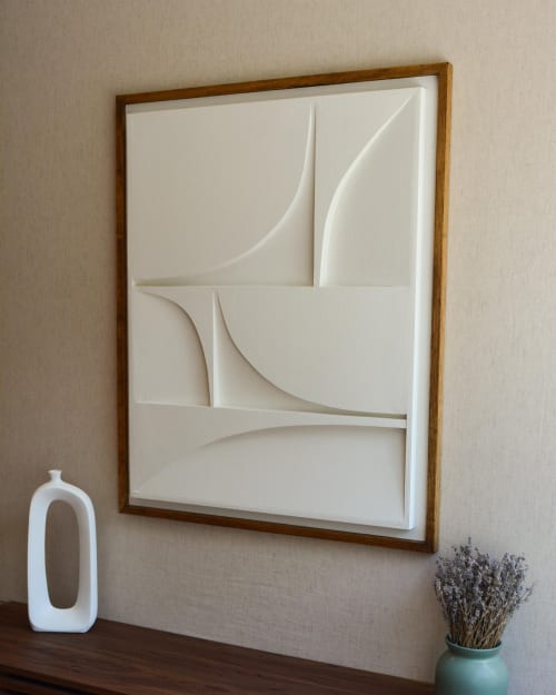 No. 01 Japandi Plaster Wall Relief - Scandinavian Neutral Decor | Wall Hangings by Joseph Aurelius