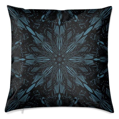 Raven Feather Velvet Cushion | Pillows by Sean Martorana