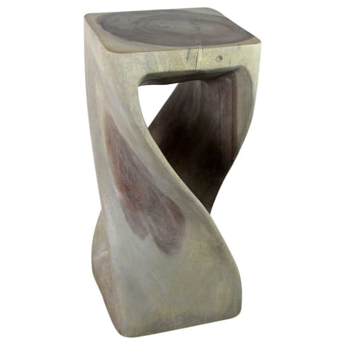 Haussmann® Original Wood Twist Stool 12 X 12 X 26 | Chairs by Haussmann®