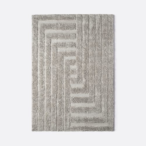 Shaggy Labyrinth Grey Rug | Work by District Loom
