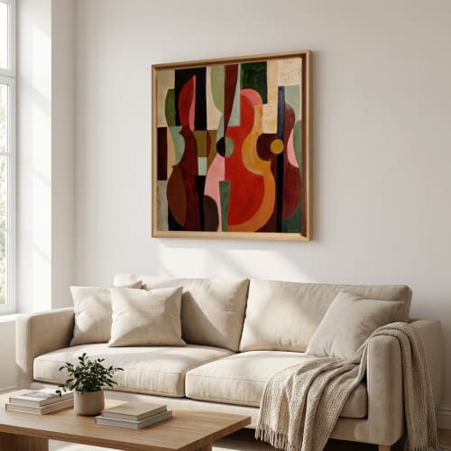 Accords interieurs- Peinture abstraite géométrique originale | Decorative Objects by Sophie DUMONT.