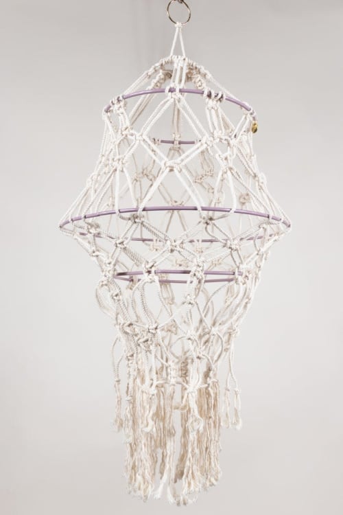 Large Pendant Lantern | Pendants by Modern Macramé by Emily Katz