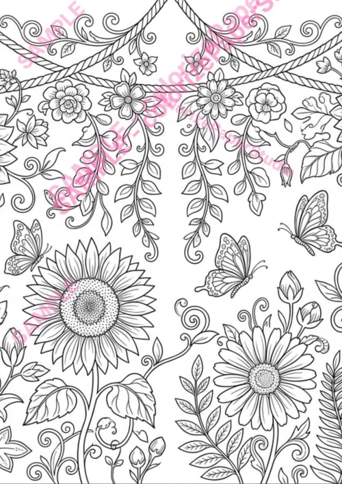 Printable Coloring Pages Bundle | 15 Floral Botanical Designs | Adult Coloring Book PDF | Flowers Mandala Wreath | Instant Download A4 | Paintings by Colorize Paper Studio