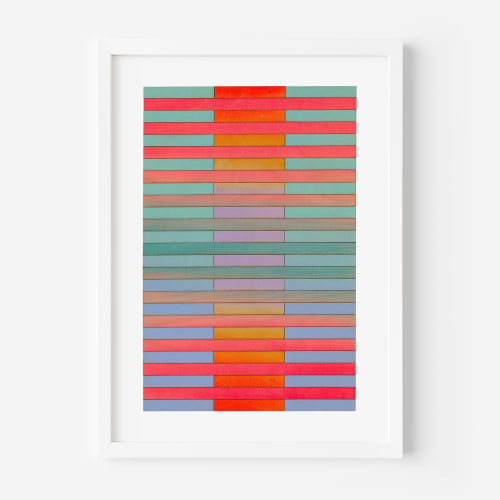 California Stripe Colour Study Print | Prints in Paintings by Amelia Coward