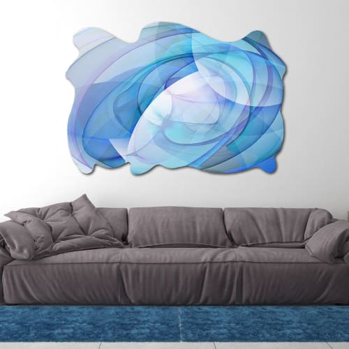 Sky Blue Unique Shaped High-Gloss Acrylic | Decorative Objects by Unlimited Art Project
