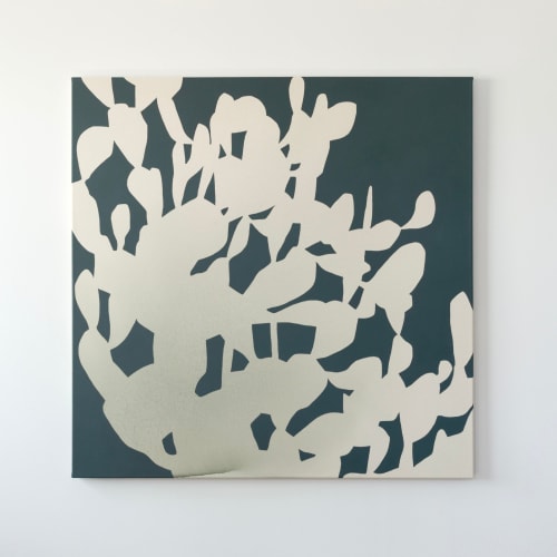 "Reef" Original Painting, 40x40in | Oil And Acrylic Painting in Paintings by Lesley Anderson