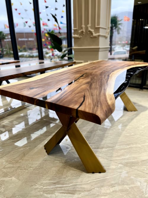 Special Wood Epoxy Resin Table, Dining Room Table | Dining Table in Tables by Tinella Collection