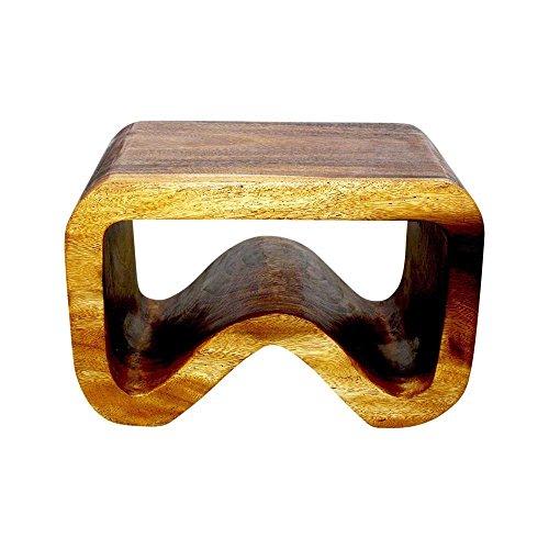Haussmann® Wood B Bench 24 in x 13.5 x 15 inch High Walnut | Benches & Ottomans by Haussmann®