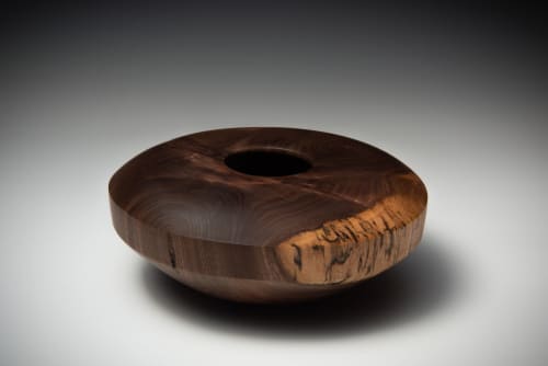 Spalted Black Walnut Vessel | Decorative Objects by Louis Wallach Designs