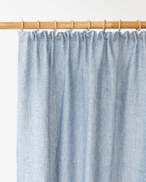 Pencil Pleat Linen Curtain Panel (1 Pcs) | Curtains & Drapes by MagicLinen