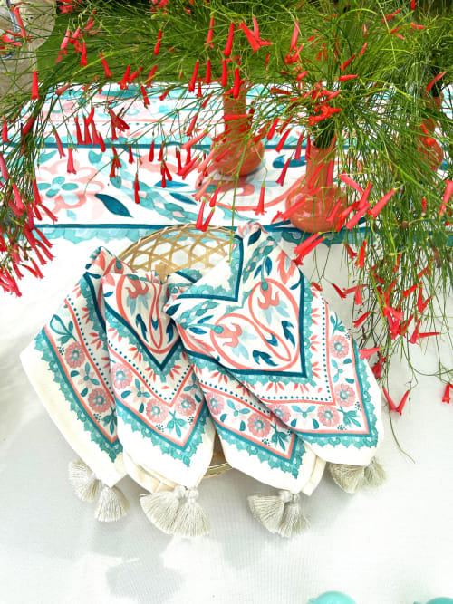 Aqua Napkins | Linens & Bedding by OSLÉ HOME DECOR