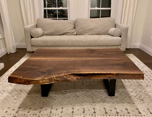 Black Walnut Live Edge Wood Coffee Table | Tables by Good Wood Brothers