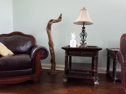 Large Driftwood Sculpture "Silken" with Marble Base | Sculptures by Sculptured By Nature  By John Walker