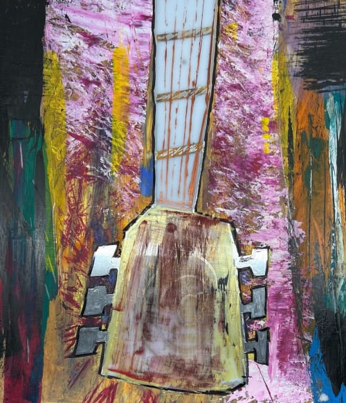 Janis Backstage (12"x12") - SOLD | Mixed Media in Paintings by The Art Of Gary Gore