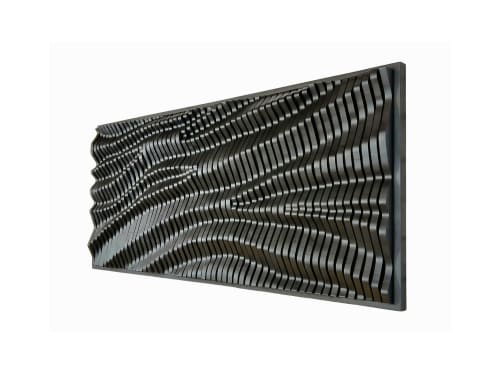 "ONYX" Parametric Wood Wall Art Decor | Paintings by ArtMillWork Design
