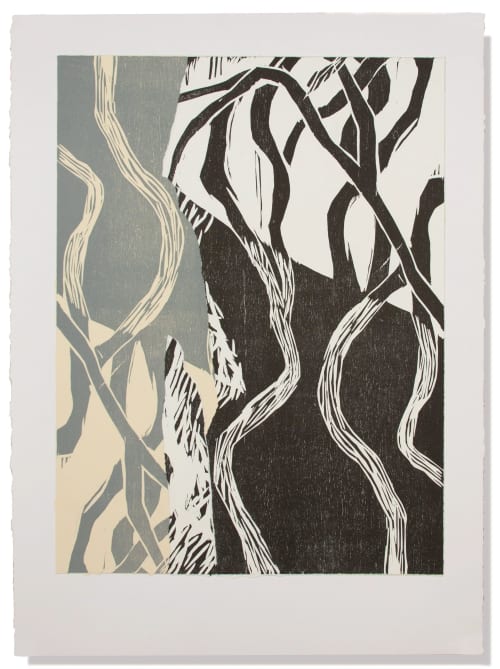 Wilder Places IV - Woodcut Collage by Michael Rich | Paintings by Michael Rich