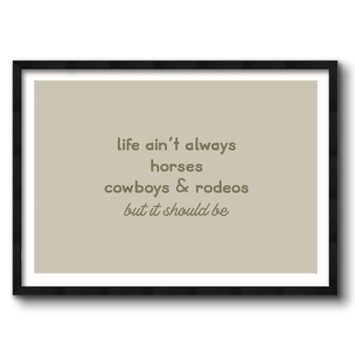 Cowboys Horses & Rodeos - Horizontal | Prints by Western Mavrik