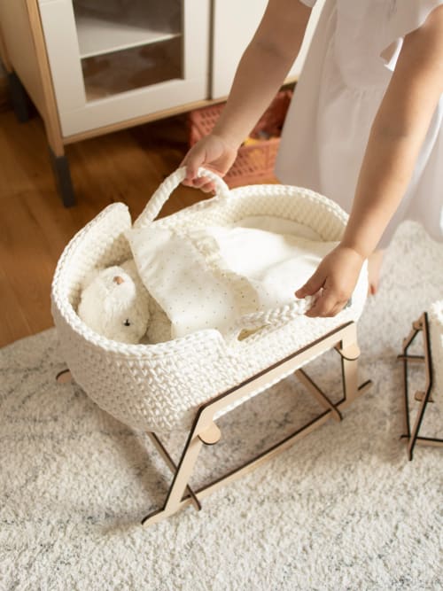 Doll Moses basket with straight hood | Decorative Objects by Anzy Home