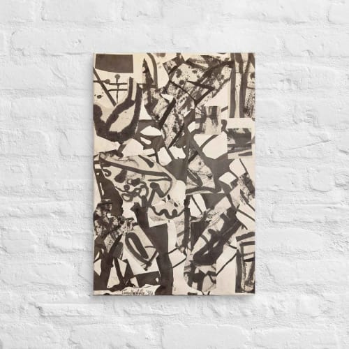 Canvas Print - Fragments of Memory - Abstract Ink Splash | Work by Eman's Gallery