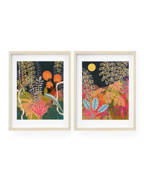 Jungle Botanical Print Set - Mid Century Botanicals | Prints by Birdsong Prints