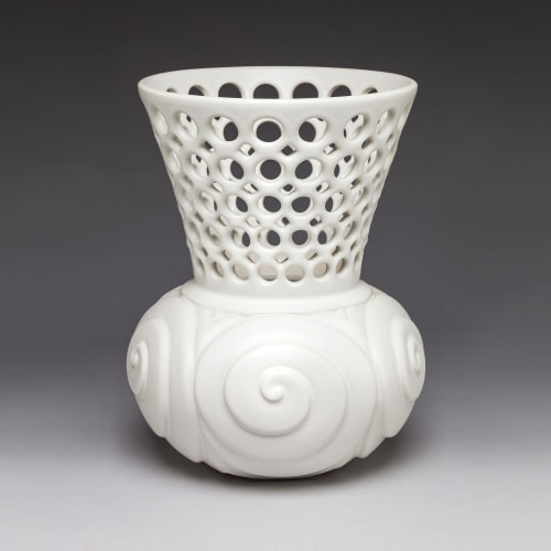 Carved and Pierced Spiral Vase | Vases & Vessels by Lynne Meade