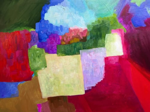 Deep Sea Meanders | Oil And Acrylic Painting in Paintings by Checa Art