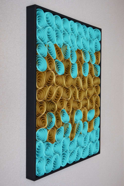 No. 09 Acoustic Diffuser Panel - Gradient Modern Abstract Wall Art | Wall Sculpture in Wall Hangings by Joseph Aurelius