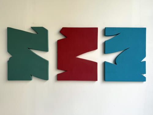 Modern 3D Wall Art Set (3 pieces) - Textured Relief Art - Irregular Shapes - Minimalist Decor | Wall Hangings by Vaiva Art Atelier