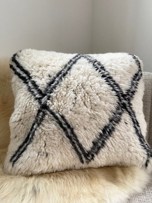 Moroccan Beni Ourain Pillow #8 | Cushion in Pillows by East Perry