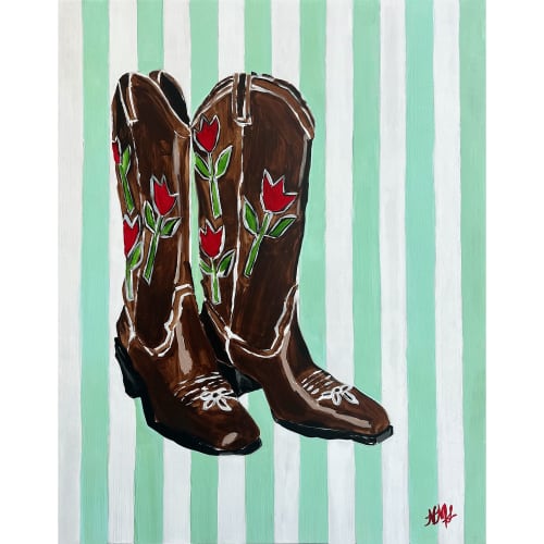 Tulip Boots | Oil And Acrylic Painting in Paintings by Nicole Simms