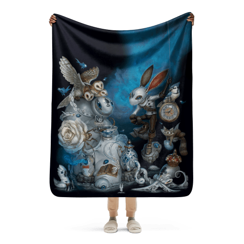 "Into The Well" Sherpa Blanket | Linens & Bedding by Greg "CRAOLA" Simkins