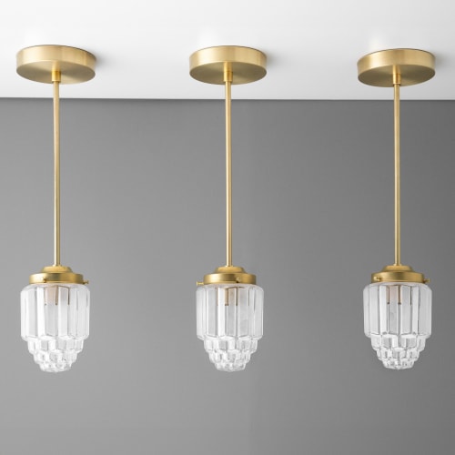 Art Deco Pendant Light - Skyscraper Shade - Model No. 5492 | Pendants by Peared Creation