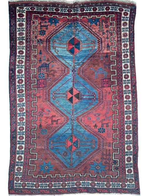 UNICORN Vintage Shiraz Rug | Village Life Woven Throughout | Area Rug in Rugs by The Loom House