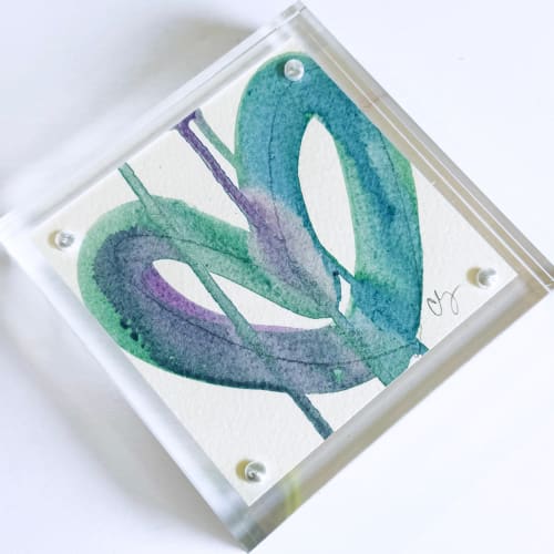 Take Me Back - Acrylic Heart Block Painting | Paintings by carrie song