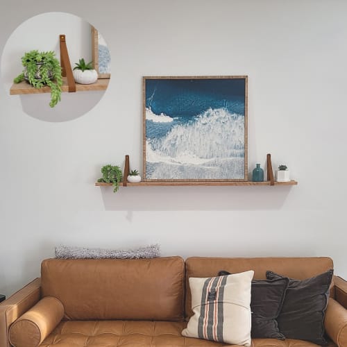 Custom Length Leather Wall Strap [Flat End] | Storage by Keyaiira | leather + fiber | Artist Studio in Santa Rosa