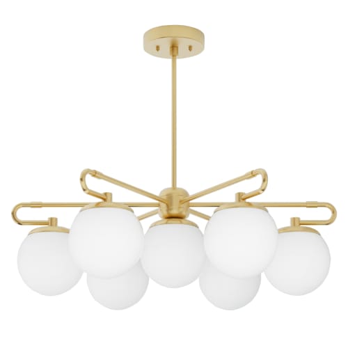 Raleigh - Gloss White Globe | Chandeliers by Illuminate Vintage