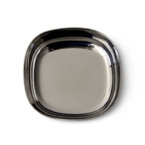 Sculpt Small Platter In Stainless Steel | Serveware by Tina Frey