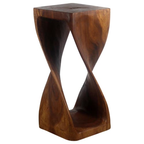 Haussmann® Original Wood Twist Stool 12 X 12 X 26 | Chairs by Haussmann®