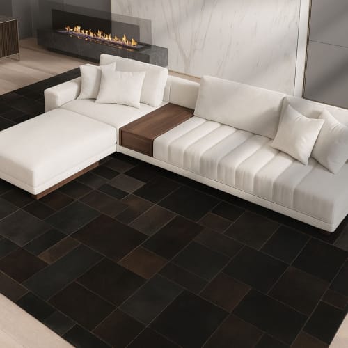 HANDMADE LUXURY LEATHER PALM BEACH AREA RUG | 8 X 10 Ft | Rugs by KAYMANTA | Luxury Rug Makers