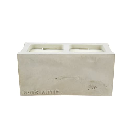 Mini Cinderblock Candle | Candle Holder in Decorative Objects by Caos Motē
