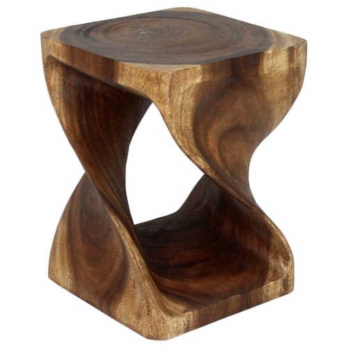 Haussmann® Wood Twist End Table 15 x 15 x 20 inch | Tables by Haussmann®