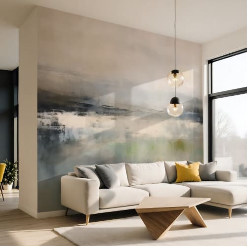 Tidal Mist - Abstract Luxury Wallpaper Mural | Wall Treatments by ELLE WALLS