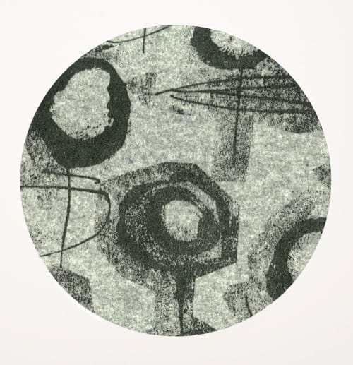 Trivet Large Fingerprint Flower Grey | Coaster in Tableware by Lorraine Tuson