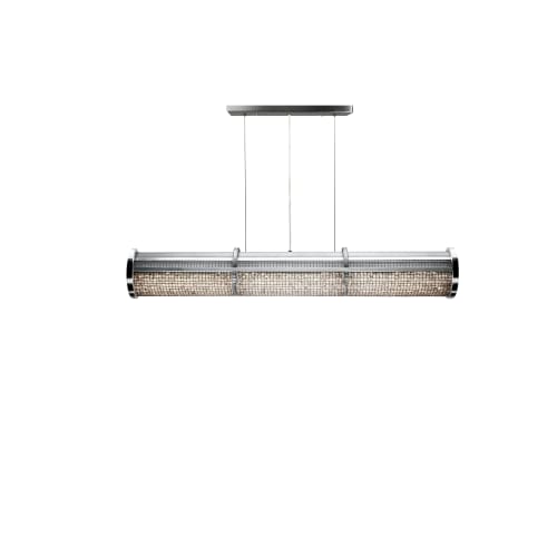 Crystal Cage LED Linear Suspension Aluminum | Chandeliers by Michael McHale Designs