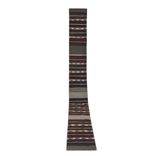 Early 20th Century Gabbeh Stair Kilim Runner with Horizontal | Rugs by Vintage Pillows Store