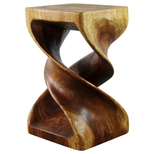 Haussmann® Wood Double Twist Stool Table 12 in SQ x 20 in | Chairs by Haussmann®