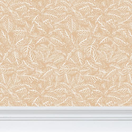 Zebra Plant Beige - Wallpaper Medium Print | Wall Treatments by Sean Martorana