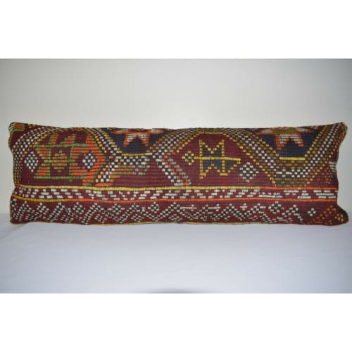 16" X 48" Handmade Organic Bench Pillow Cover | Linens & Bedding by Vintage Pillows Store