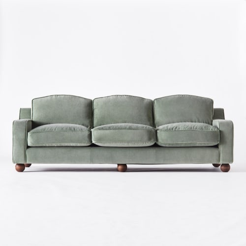 Lola Sofa Velvet Green | Work by District Loom
