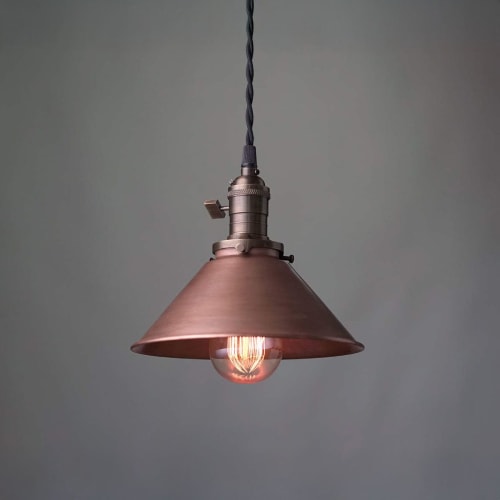 Aged Copper Pendant - Model No. 7380 | Pendants by Peared Creation